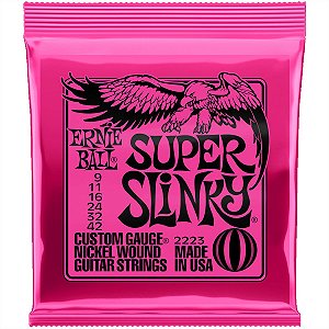 Jogo De Cordas Para Guitarra Ernie Ball 009 Super Slinky