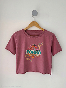 Cropped estonado -Forró Florido