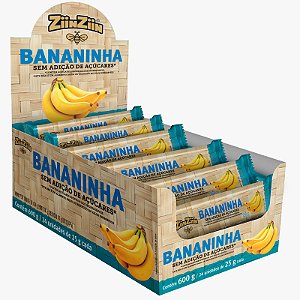 DISPLAY DE BANANINHA SEM ADIÇÃO DE AÇÚCAR - CONTÉM 24 UNIDADES DE 25g CADA