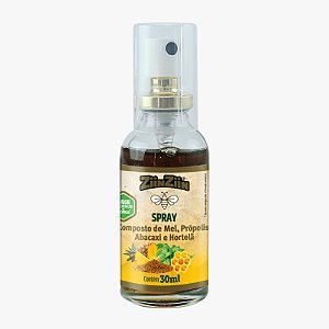 SPRAY- COMPOSTO DE MEL, PRÓPOLIS, ABACAXI, E HORTELÃ 30 ML