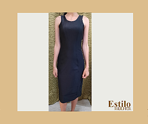 vestido preto tubinho