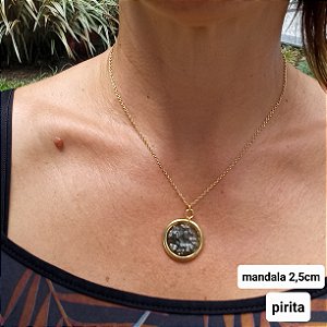 Colar Orgonite Elegance Mandala 2,5cm | Santa Palha