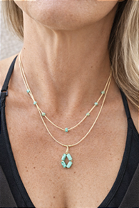 Colar duplo Amazonita