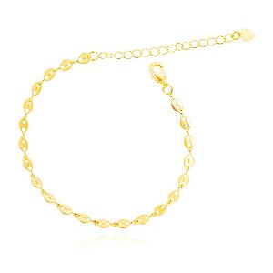 Pulseira Lacre Lisa Semijoia Ouro 18K