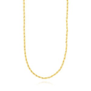 Colar Choker Cordão Baiano 3MM Semijoia Ouro 18K