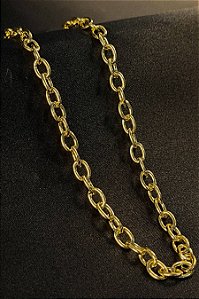Gargantilha Corrente Com Elos Ovalados Banhado em Ouro 18k (CK0024)