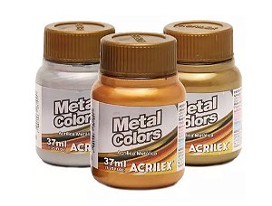 TINTA METAL COLORS ACRILEX - 37ML