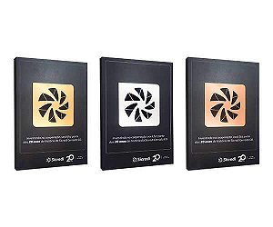 Código 1354 - Placa de parede personalizada com impressão e logo relevo