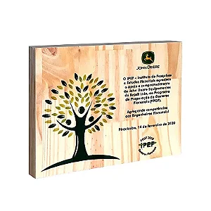 Código 1147 - Troféu madeira sustentável para personalizar