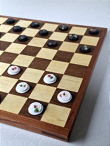 Jogo de Damas- madeira maciça