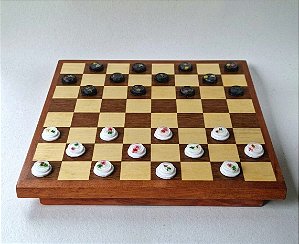 Jogo de Damas- madeira maciça