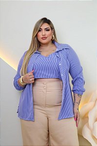 Conjunto Camisa e Top Listrado