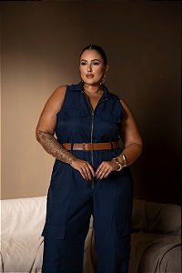 Macacão Cargo Com Cinto