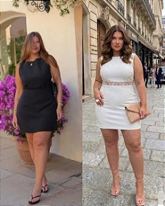 Vestido com Detalhe em Renda