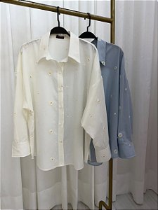 Camisa Bordada Margaridas