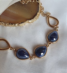 Pulseira com Pedra Sodalita