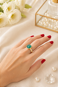 Anel com Ágata Verde