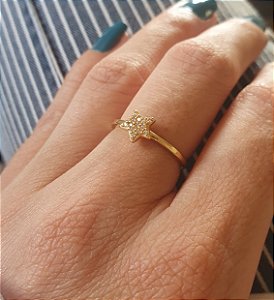 Anel Estrela Cravejada