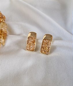 Brinco Citrino Cascalho