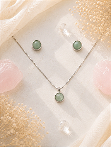 Conjunto Quartzo Verde Esfera