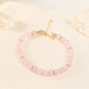 Pulseira Quartzo Rosa Natural