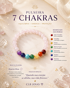 Pulseira Quartzo Rosa Esfera com 7 Chakras
