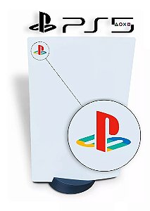 Adesivo Logo Retrô Playstation. Console Ps5
