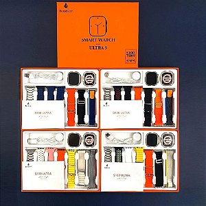 Smartwatch Ultra com Estojo Protetor, 7 Pulseiras