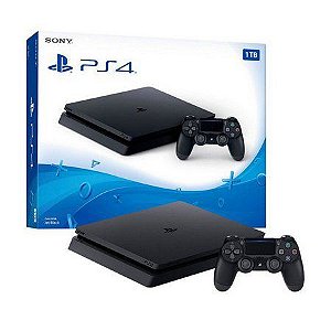 PlayStation 4 1TB 1 Controle Preto Sony - com God of War Ragnarok