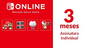 Cartão Nintendo Switch Online 3 Meses Envio Imediato