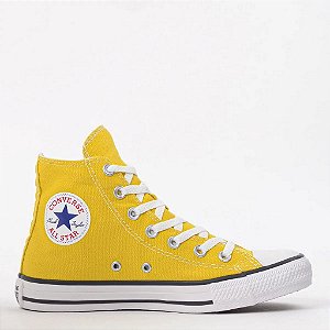 tênis all star cano alto amarelo