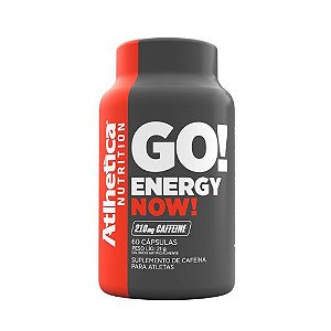 GO! ENERGY NOW! 210MG CAFFEINE - 60 CÁPSULAS - ATLHETICA NUTRITION