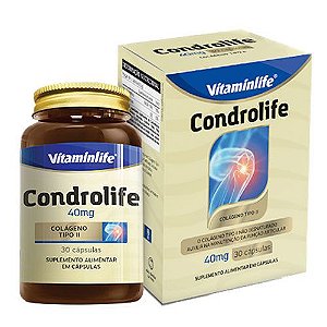 CONDROLIFE 40MG (COLÁGENO TIPO II) -  30 CÁPSULAS - VITAMIN LIFE