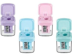 Apontador Mini Box tom pastel Faber-Castell