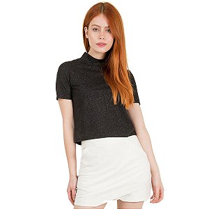 Cropped Gola  • Preto Brilho