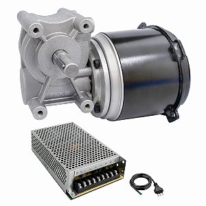 Motoredutor 220W  12V - 200 RPM + Fonte  - MK20012