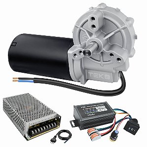 Motoredutor 24V DC 30 RPM + Fonte e PWM R - MB03024