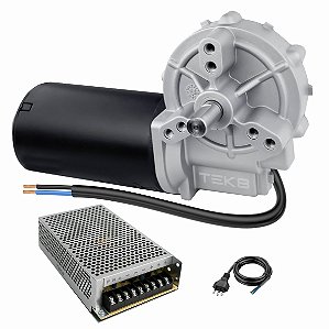 Motoredutor 24V DC 82 RPM + Fonte 24V - MB08224