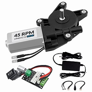 Motoredutor  12V DC - 45 RPM + Fonte e PWM R - MM04512