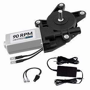 Motoredutor  24V DC - 90 RPM + Fonte - MM09024