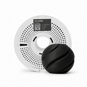 Filamento PLA Matte Preto Carvão 1kg 1,75mm - Spooler