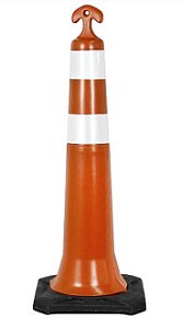 CONE 1,14MT BALIZADOR T-TOP VIÁRIO REFLETIVO