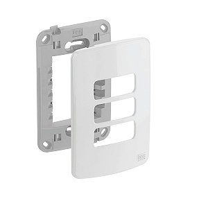 PLACA + SUPORT 4X2" 3 POSTO COMPOSE BR