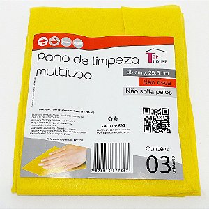 Kit com 3 Panos de Limpeza Multiuso