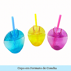 Copo de Acrílico em Formato de Concha 450ml