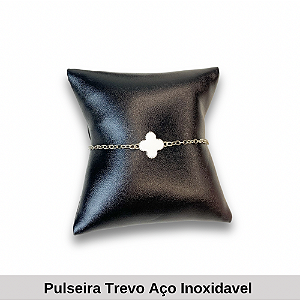 Pulseira Trevo Aço Inoxidável