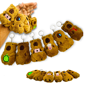 Chaveiro de Capivara Pelúcia Variados