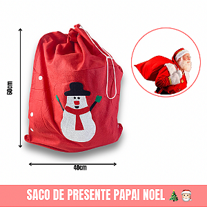Saco de Presentes de Papai Noel 60x40