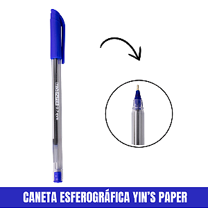 Caneta Esferográfica Yins'Paper Azul