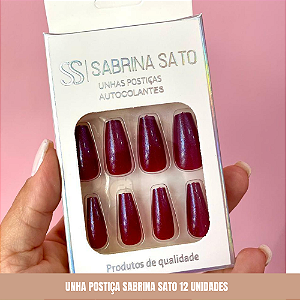 Unha Postiça Sabrina Sato 12 Pçs Cores Variadas